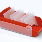 Magic Top Hat Kaartjes Opbergdoos Met Geruite Kaartjes (Rood)