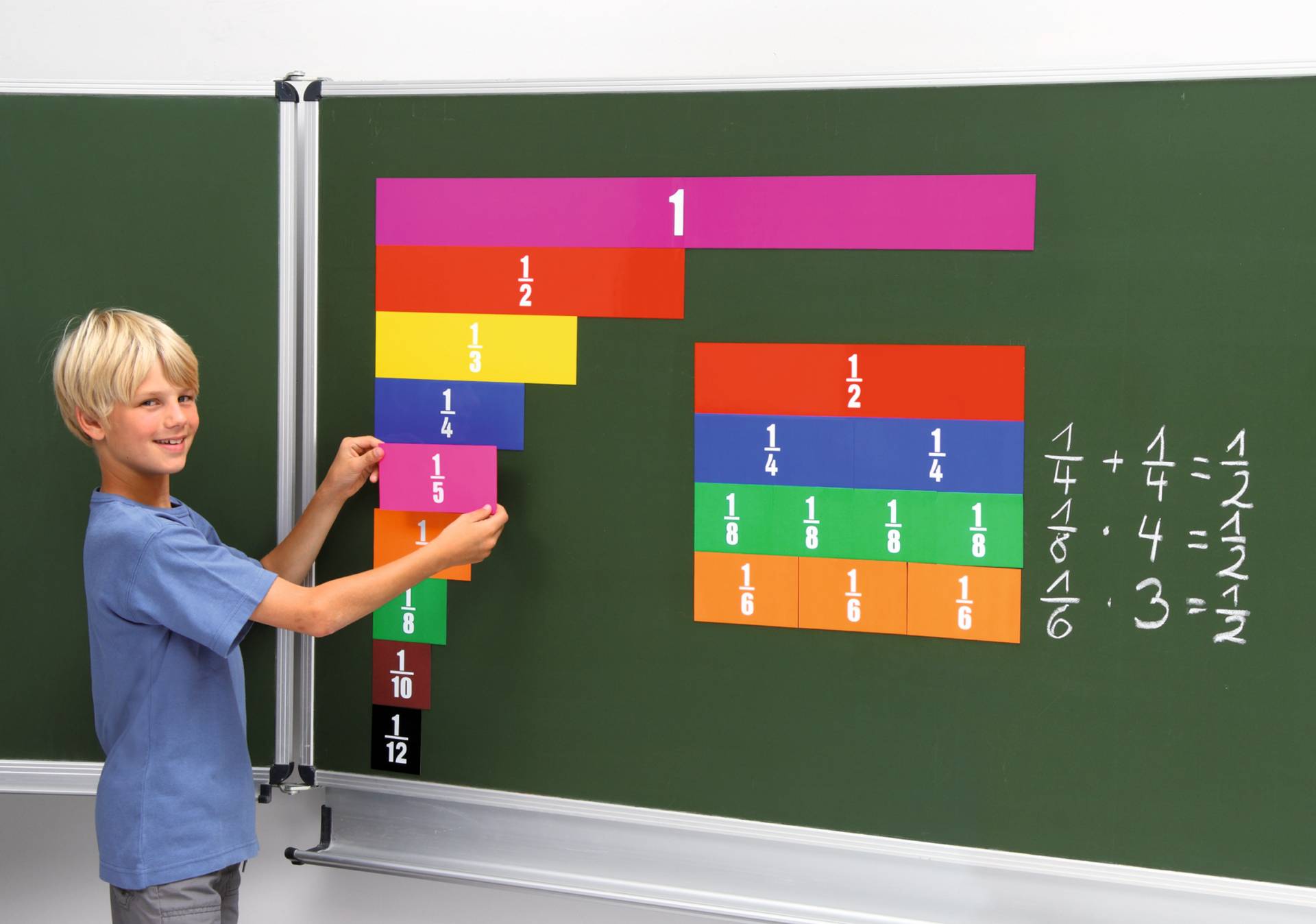 86478-Rekenen-Breuken-Balken-Magnetisch.jpg Lineaire Breuken Set - Afbeelding 1