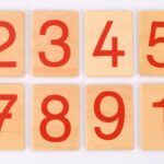 Getallenkaarten voor numerieke stangen