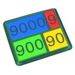 Getalkaarten 1-9,000-Magn. met tray