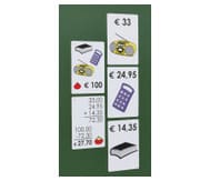 87593.jpg Magnetische winkelafrekenset voor demonstratie op het bord, met decimale euro bedragen - Afbeelding 1