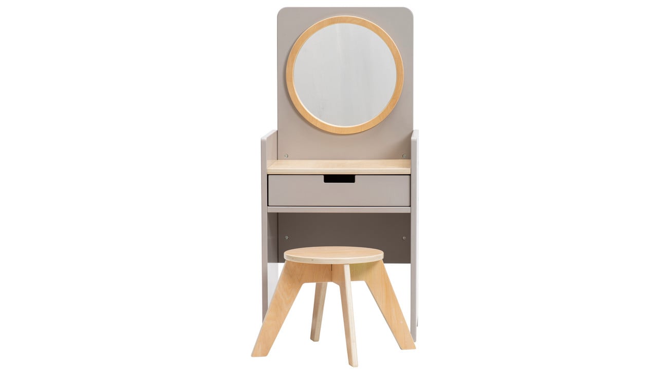 Betzold-Kinder-Spiegeltisch-inkl-Hocker-E_770581_l-ZD.jpg Kinderspiegeltafel inclusief krukje - Afbeelding 1
