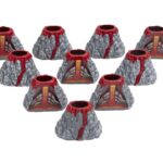 Vulkaanmodel, set van 10 stuks