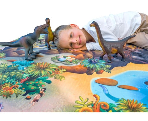 Dinosaurier-Teppich-E_755508_j-L.jpg Super Soft Kleed Dino - Afbeelding 1