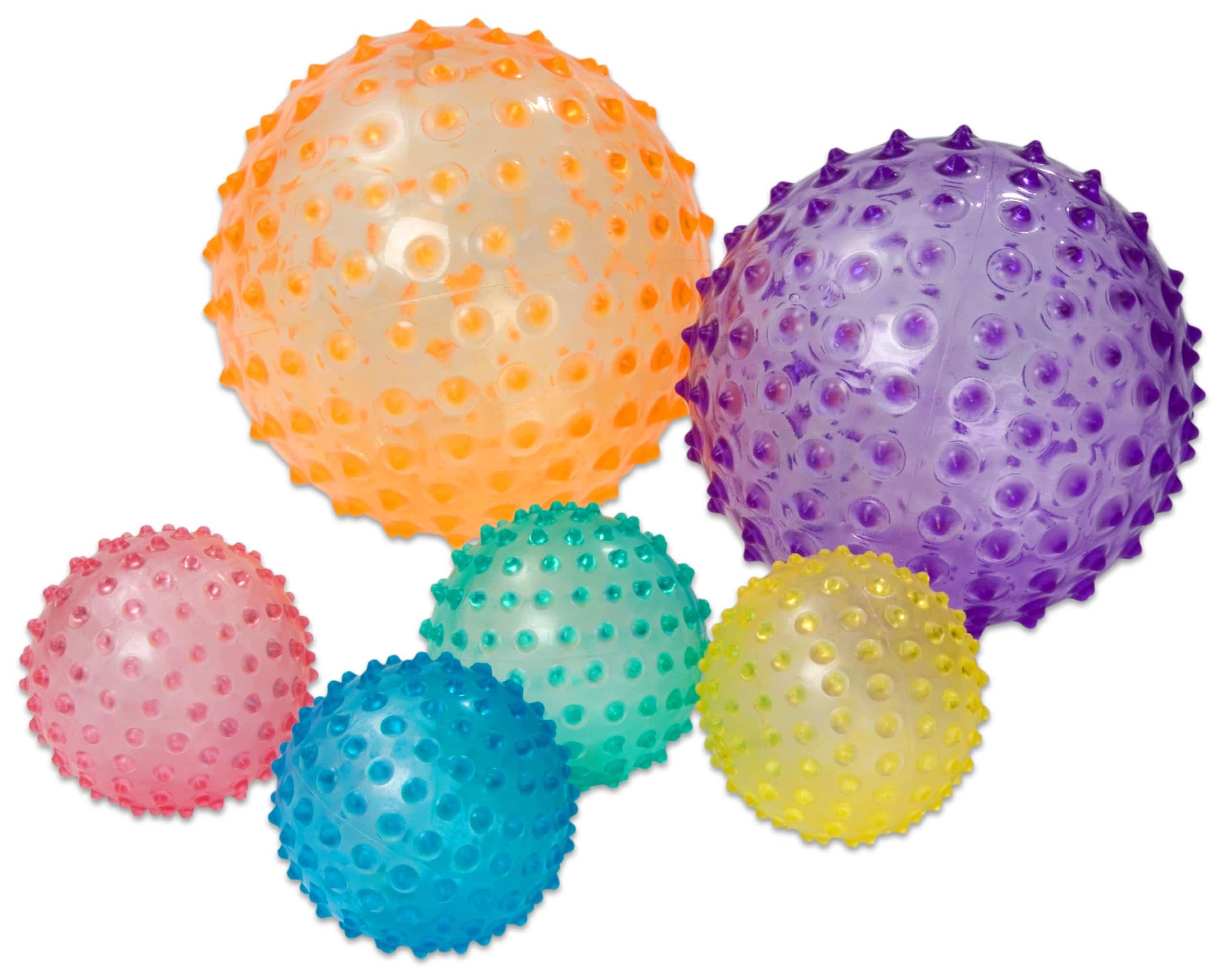 E_33191_a-scaled-1.jpg Set sensomotorieke ballen 6 stuks 11 cm - Afbeelding 1