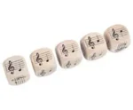 5 Dobbelstenen met muziekbalk - Afbeelding 2