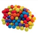 Regenboog viltballen: 137-delig
