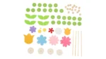 Vilten bloem knutselpakket, set van 4, 54 stuks - Afbeelding 4