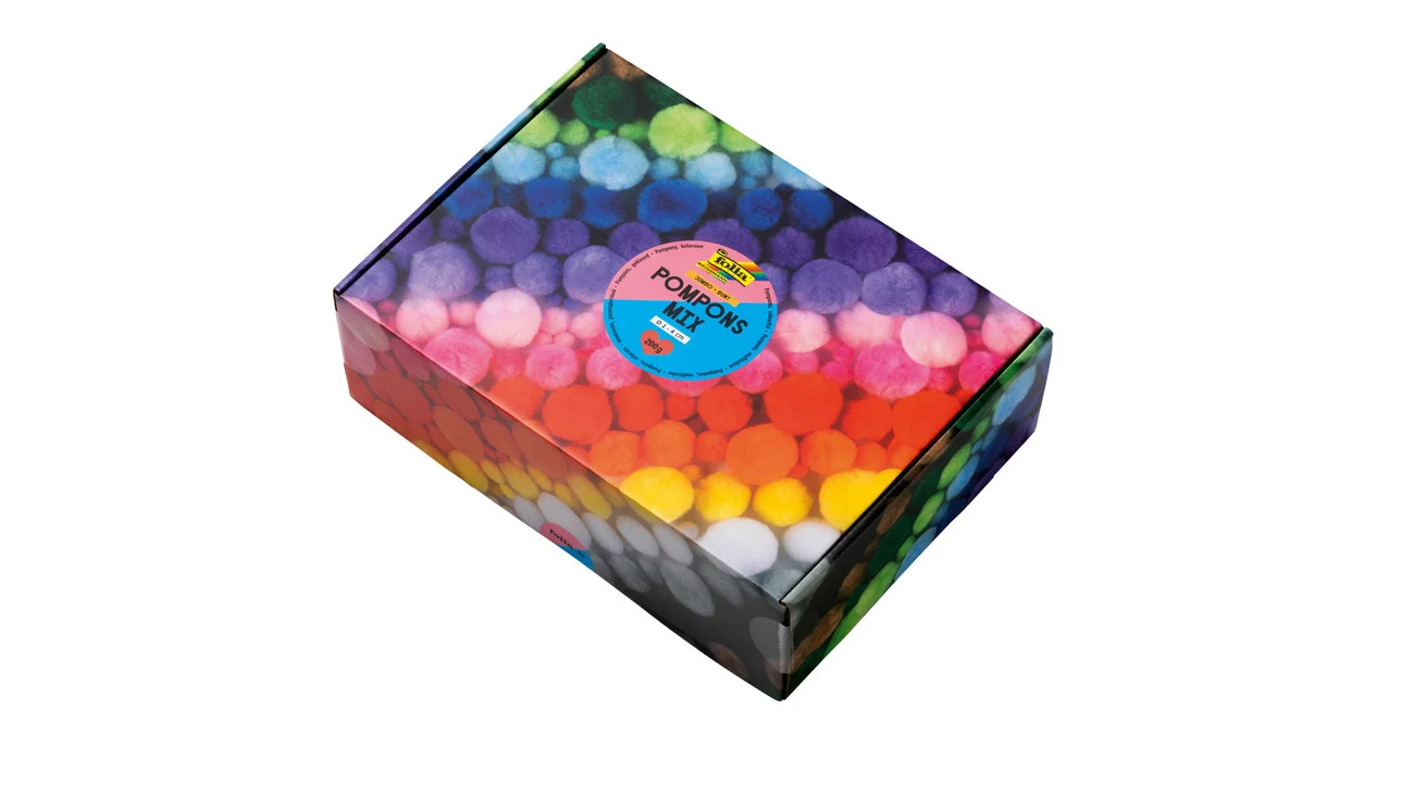 E_775464_d.webp Jumbo pomponmix gekleurd, 200 g - Afbeelding 1