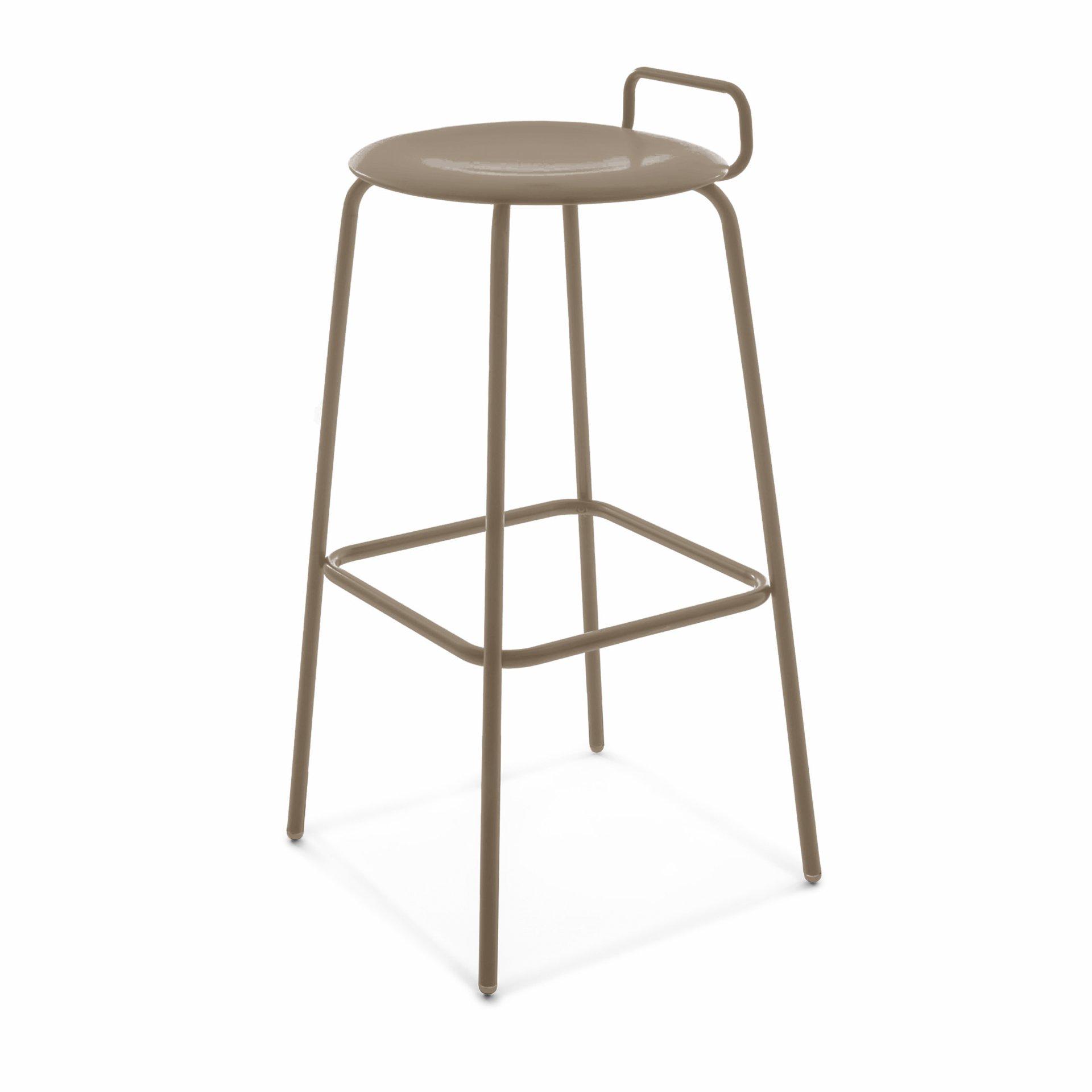 FLOETOTTO_PRO-STOOL-Four-legged-frame-high_3071_Warmgrey_Backrest.jpg PRO STOOL HIGH - Afbeelding 1