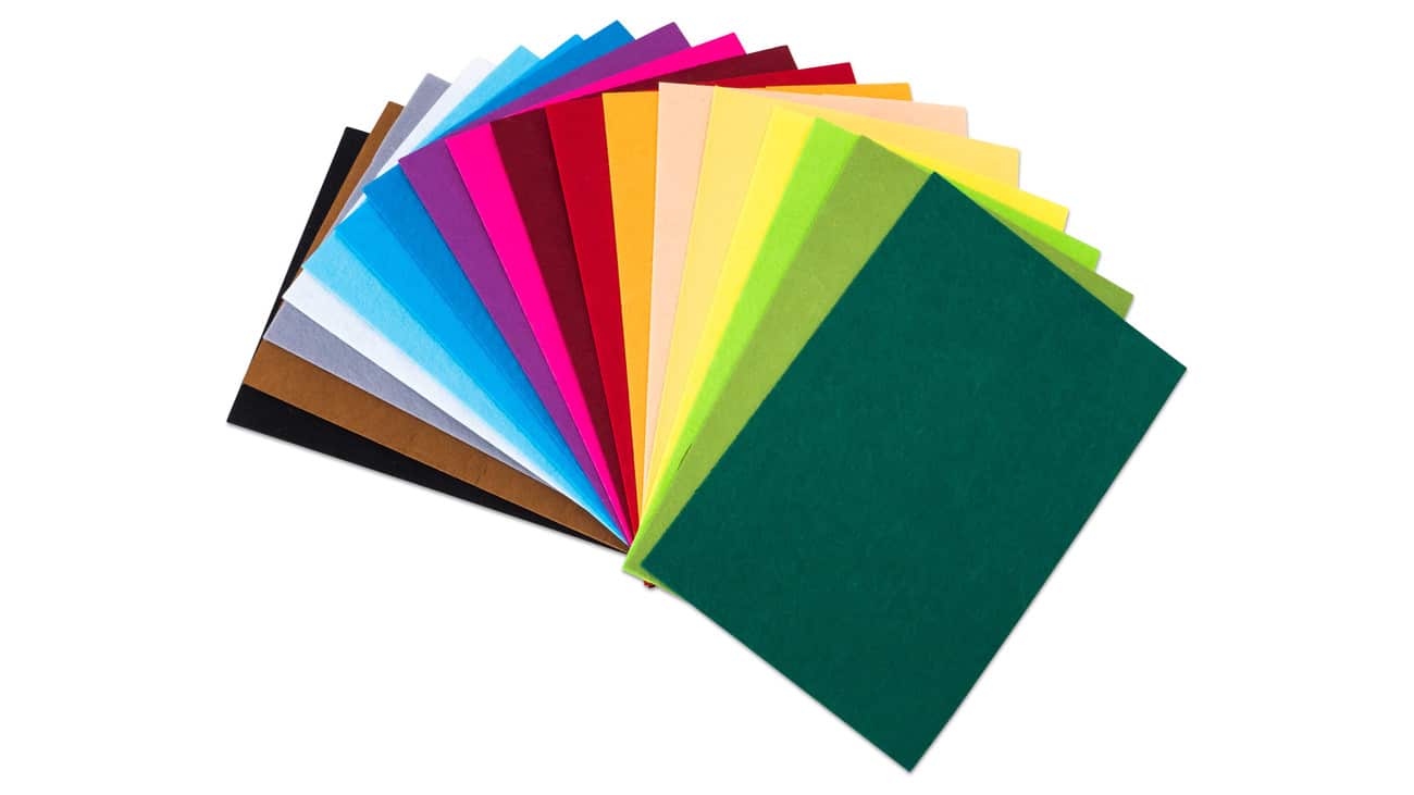Kleuren01.jpg Vilt 54 vellen in 18 kleuren - Afbeelding 1