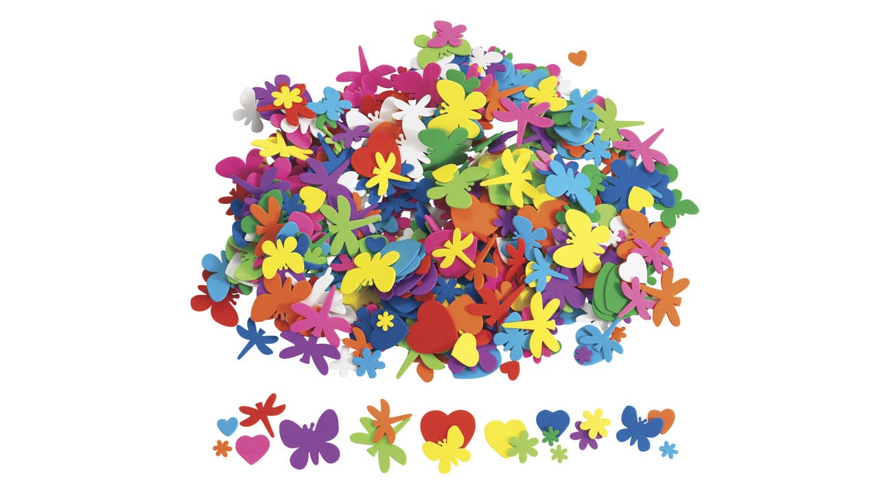 Moosgummi-Set-verschiedene-Formen-500-Stueck-E_774060_e-ZD.jpg Moosgummi-set, verschillende vormen, 500 stuks - Afbeelding 1