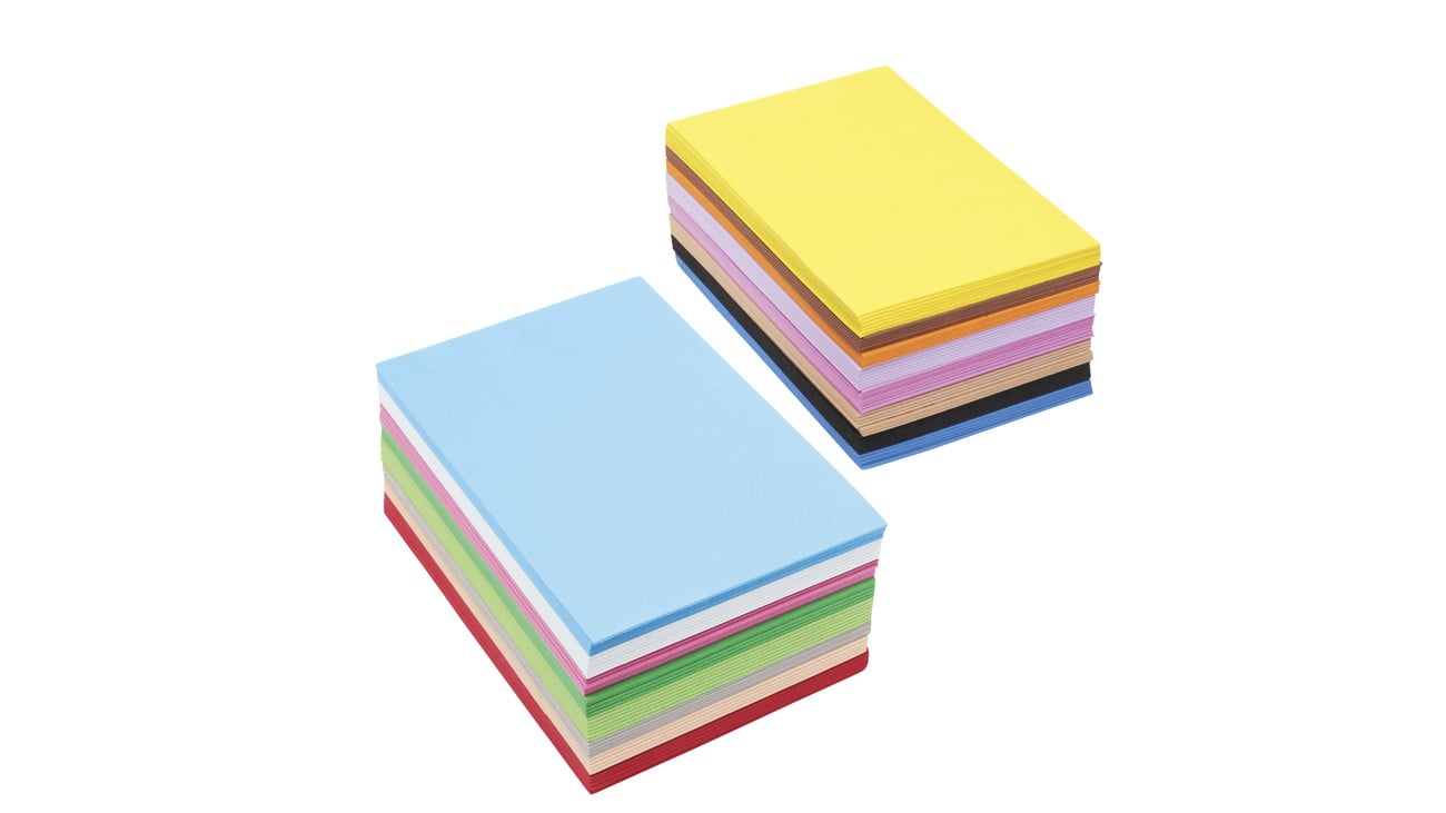 Moosgummi-Superpack-100-Boegen-E_773597_g-ZD.jpg Moosgummi superpack, 100 vellen - Afbeelding 1