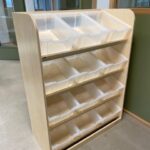Schuine bakken kies kast