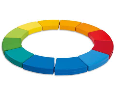 Sitzkissen-Kreis-Regenbogen-12tlg-E_760270_a-L.jpg Kring Regenboog Kussen Set 12-dlg - Afbeelding 1