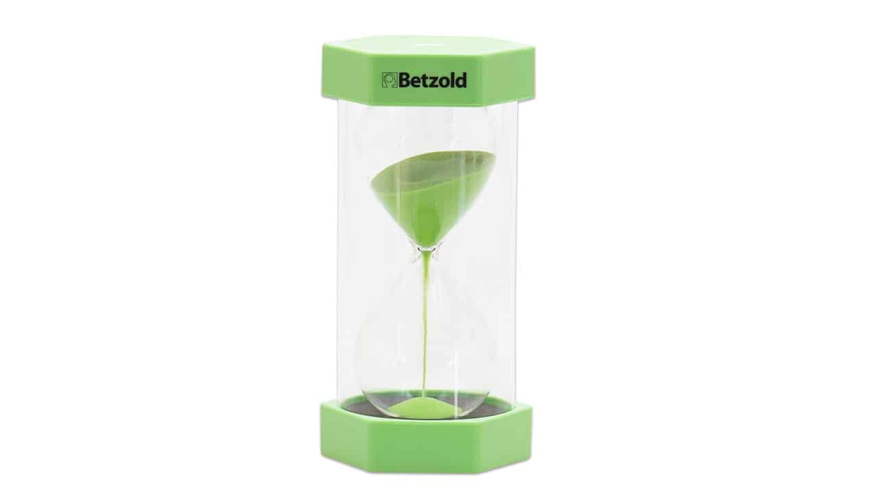 Zandloper-1-minuut-groen01.jpg Zandloper - 1 minuut groen - groot - Afbeelding 1