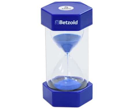 zandloper-blauw-5-min.jpg Zandloper 5 minuten blauw - klein - Afbeelding 1