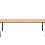 Stapelbare garderobebank 120cm, beuken, zwart/grijs