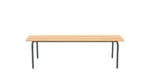 Stapelbare garderobebank 120cm, beuken, zwart/grijs