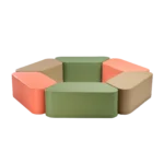 HEXAGON banken Set 6/St. met afgeronde hoeken